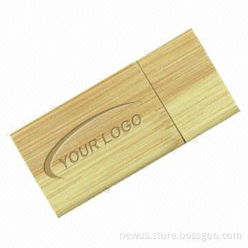 Bamboo USB flash drive, 2GB to 64GB available